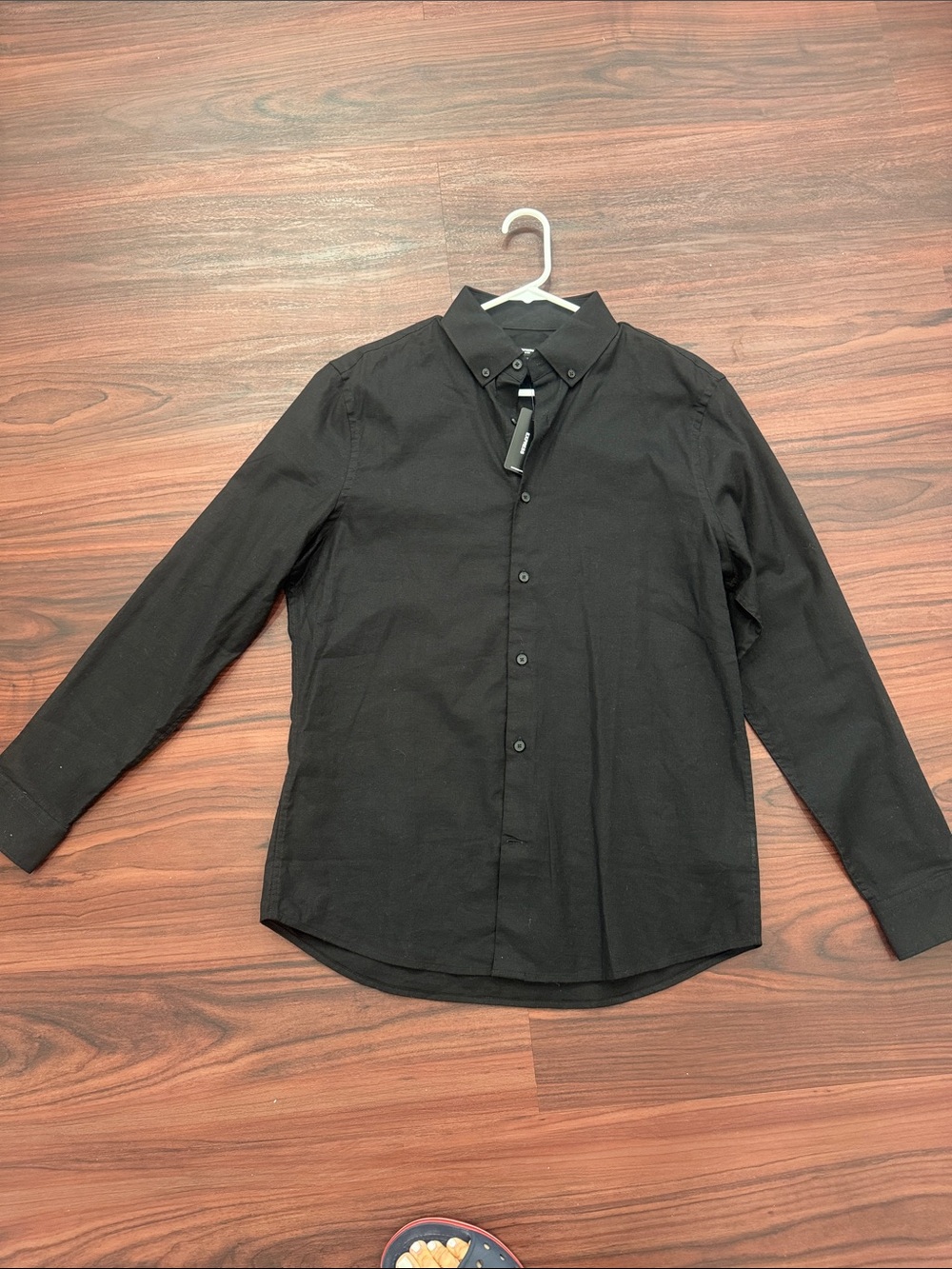Express Men’s Black Button-Up Dress Shirt